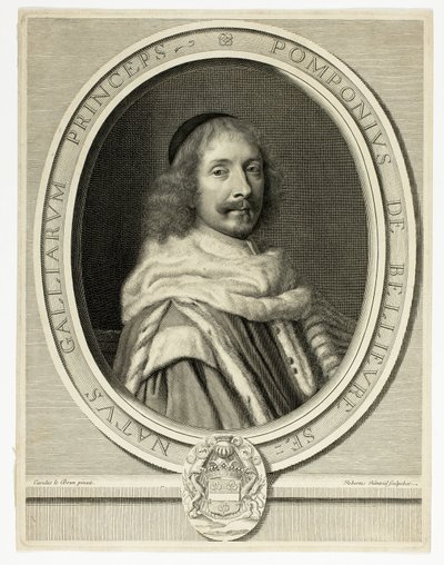 Portret van Pompone de Bellièvre door Robert Nanteuil