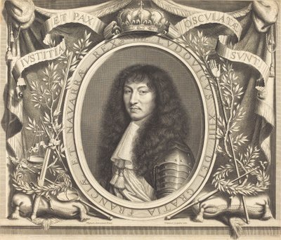 Lodewijk XIV door Robert Nanteuil after Nicolas Mignard
