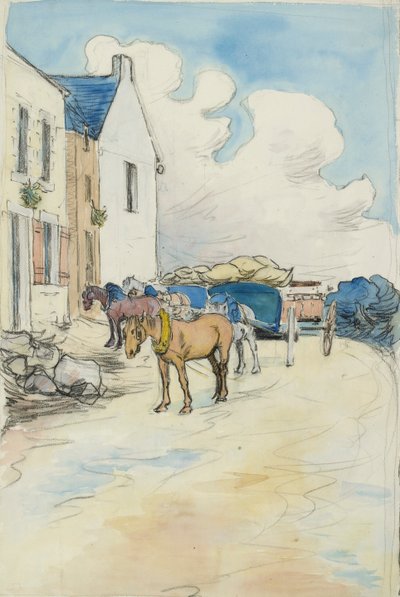 Buiten de Wijnwinkel, laat 19e eeuw door Robert Polhill Bevan