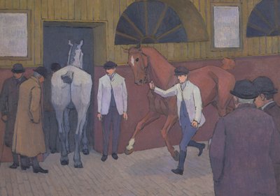 De paardenmarkt door Robert Polhill Bevan