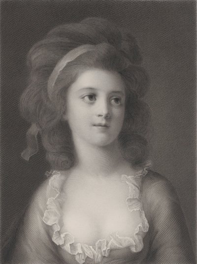 Halflang portret van Sophie of Apollonia Helena Potocka als jong meisje door Robert Reyher