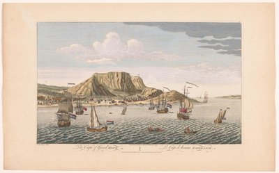 Gezicht op Kaap de Goede Hoop te Zuid-Afrika door Robert Sayer