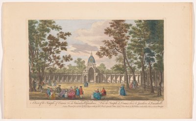 Gezicht op de Temple of Comus in Vauxhall Gardens te Londen (Ranelagh Gardens en Vauxhall Gardens) door Robert Sayer