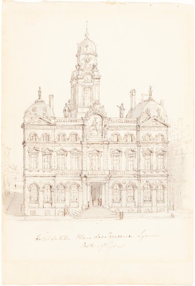 Hôtel de Ville, Place des Terreaux, Lyon door Robert Smirke