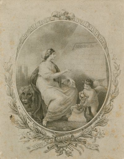 Promotie voor een uitvoering van Händels Messiah, Westminster Abbey, Londen, 29 mei 1784 door Robert Smirke