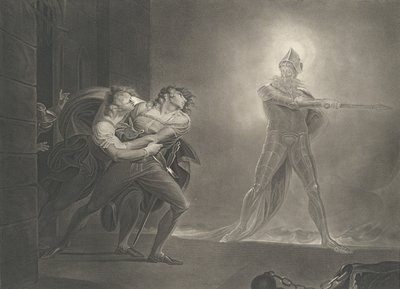 Hamlet, Horatio, Marcellus en de Geest door Robert Thew