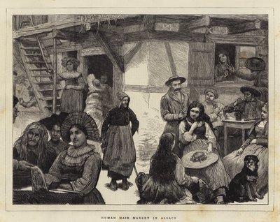 Menselijke Haarmarkt in de Elzas door Robert Walker Macbeth