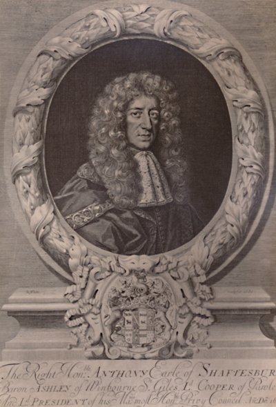 Anthony Ashley Cooper, 1e Graaf van Shaftesbury, Engelse staatsman, ca. 1680, 1894 door Robert White