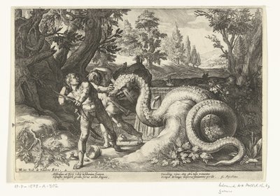 Metgezellen van Cadmus door een draak verslonden door Robert de Baudous
