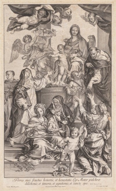 Maagd en Kind met Heiligen door Robert van Audenaerd