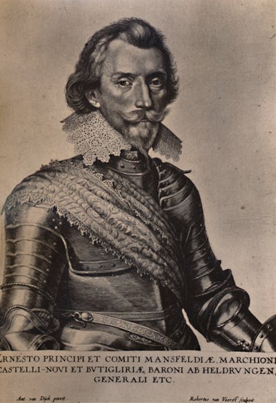Graaf Ernst von Mansfeld, Duitse generaal van de Dertigjarige Oorlog, 17e eeuw, 1894 door Robert van Voerst