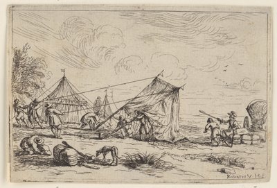 Opzetten van een tent door Robert van den Hoecke