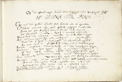 Lofdicht op Gesina ter Borch (deel een) door Robertus Altius (signed by artist)