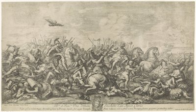 Strijd tussen Alexander de Grote en Darius III door Robertus de Mol