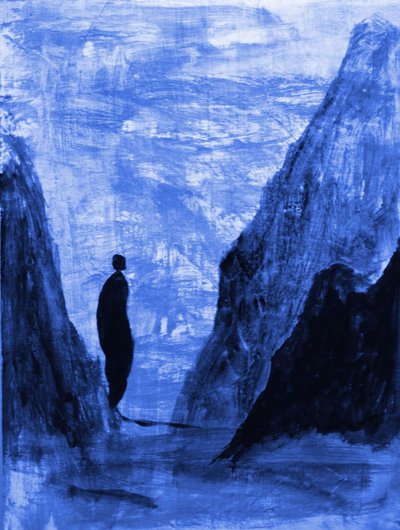 Eenzame figuur in de Blue Mountains door RodMacIver