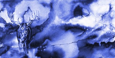 Het mystieke blauwe hert door RodMacIver