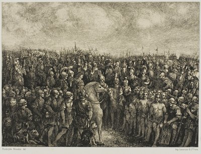 Caesar en zijn gevangenen door Rodolphe Bresdin