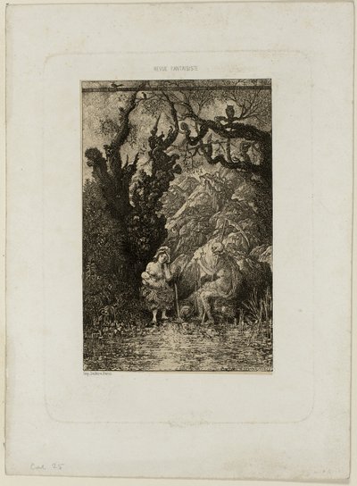 De Dood en de Jonge Moeder, uit Revue Fantaisiste door Rodolphe Bresdin