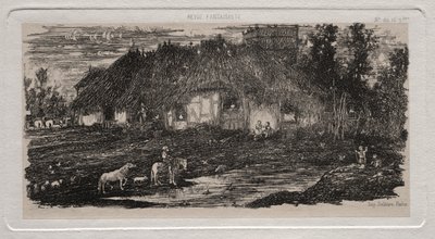De boerderij door Rodolphe Bresdin