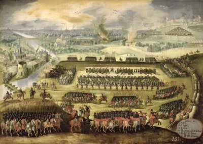 Het beleg van Parijs (oorlog tegen Frankrijk 1556-8) door Rodrigo of Holland
