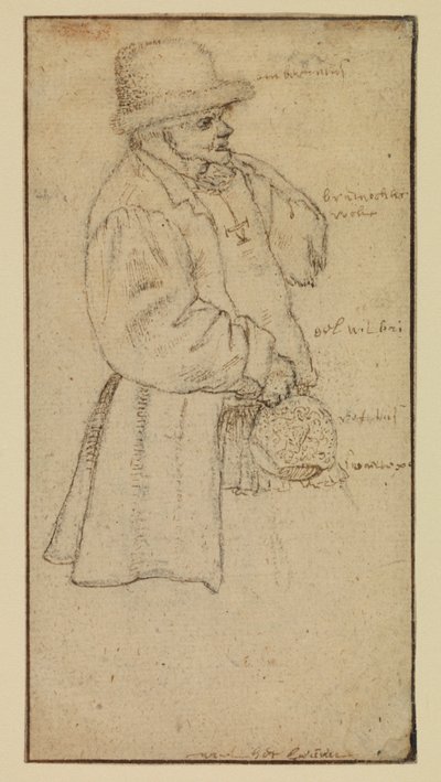 Boer die een kruik draagt door Roelandt Jacobsz. Savery