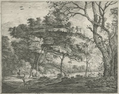 Herten in het Haagse Bos door Roelant Roghman