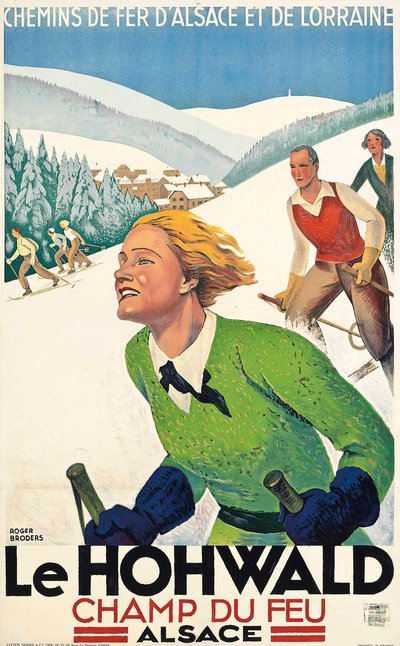 Le Hohwald, ca. 1930 (kleurenlitho) door Roger Broders
