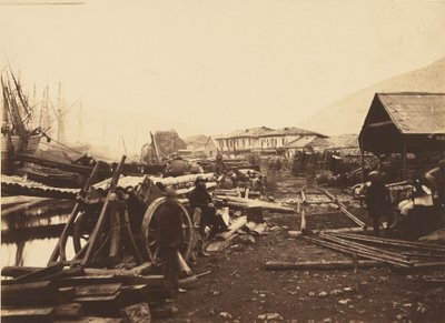 Landingsplaats Spoorwegwinkels, Balaklava door Roger Fenton