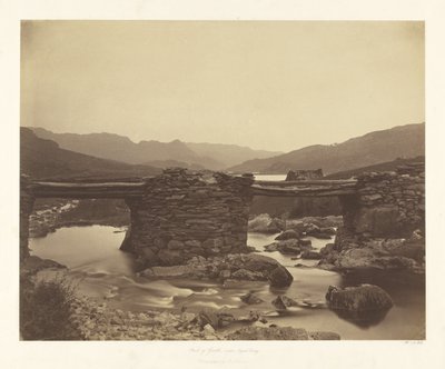 Pont-y-Garth, nabij Capel Curig door Roger Fenton