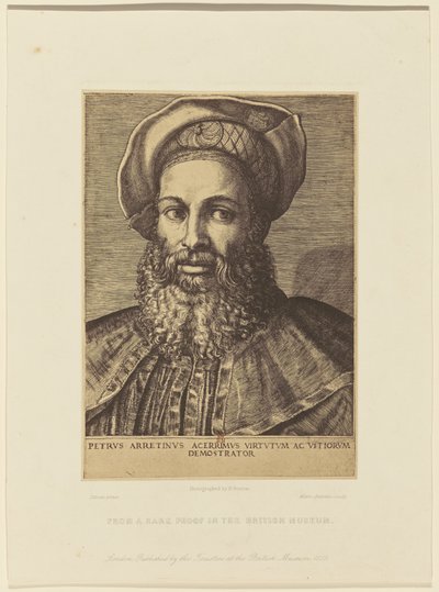 Reproductie van een gravure door Marc Antonio van een portret door Titiaan. door Roger Fenton