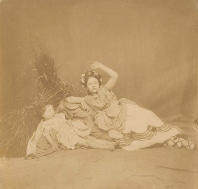 Koninklijke kinderen in tableau van de seizoenen, 1854 door Roger Fenton