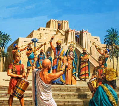 Babylonische tempel ter ere van Sargon door Roger Payne
