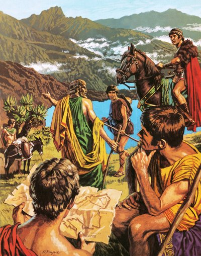 Diogenes, de griekse ontdekkingsreiziger, op reis in Afrika door Roger Payne