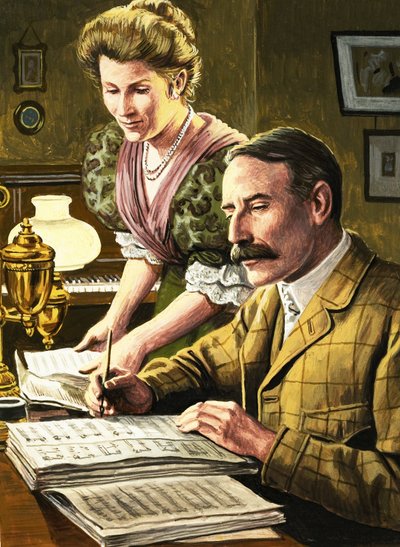 Edward Elgar en zijn vrouw, Caroline Alice door Roger Payne