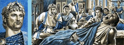 Portret van Nero en Nero die de dood van Britannicus bekijkt door Roger Payne