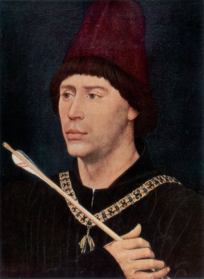 Portret van Antoine, bastaard van Bourgondië, ca. 1456, 1927 door Rogier van der Weyden