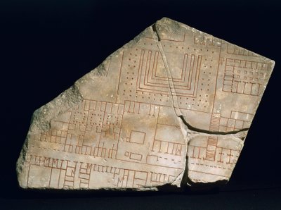 Fragment van Forma Urbis Severiana, 3e eeuw (marmer) door Roman