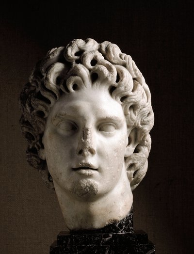 Hoofd van Alexander de Grote, 2e eeuw v.Chr. door Roman