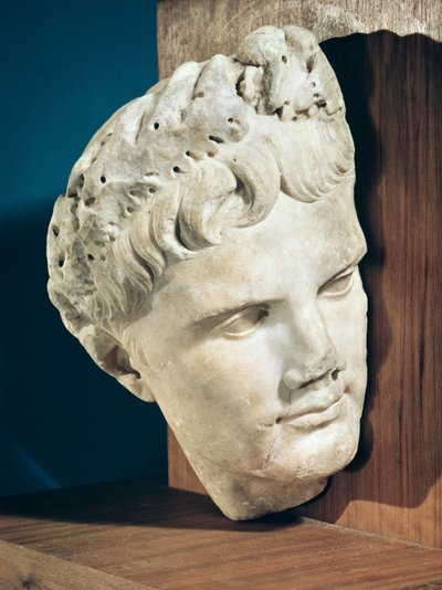 Hoofd van Keizer Augustus (63-14 v.Chr.) 27-17 v.Chr. door Roman