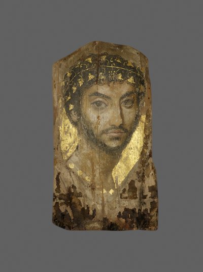 Mummieportret van een man, Egypte, Fayum-regio door Roman