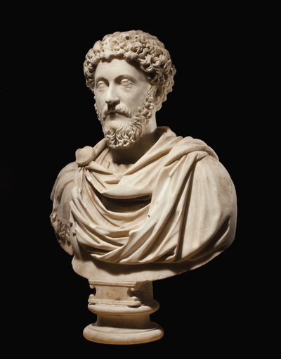 Portret buste van Keizer Marcus Aurelius, ca. 170-180 AD door Roman