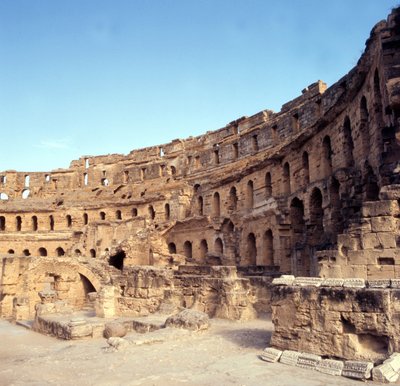 Romeins Colosseum van El-Djem, Tunesië door Roman
