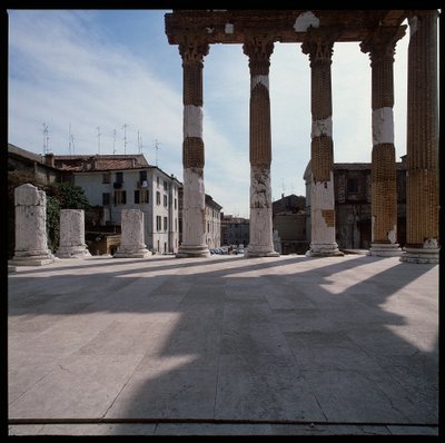 Romeinse kunst: uitzicht op het Capitool (capitolium), 73 n.Chr., Brescia, Italië door Roman