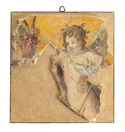 Romeins muurschilderingfragment, c.1e eeuw v.Chr. door Roman