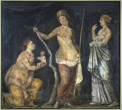 De geboorte van Adonis, fragment uit het Gouden Huis van Nero, Rome, c.64-68 door Roman