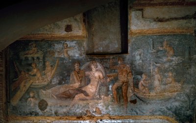 De terugkeer van Proserpina uit de onderwereld, 2e-3e eeuw (fresco) door Roman