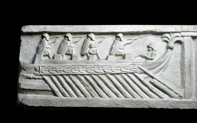 Een oorlogsschip door Roman Roman