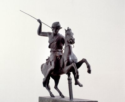 Amazone te paard (bronzen sculptuur naar een Grieks origineel uit de 3e eeuw v.Chr.) door Roman Roman