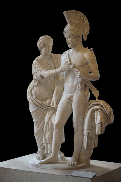 Keizerlijk Koppel in Mars en Venus (tussen 120 en 140 AD) sculptuur door Roman Roman