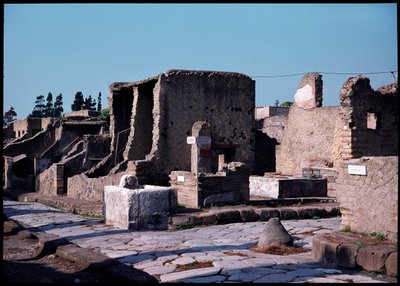 Kruispunt tussen cardo V en lager decumanum, 5e eeuw v.Chr.-1e eeuw n.Chr. door Roman Roman